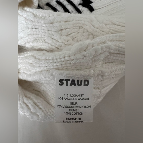 STAUD Hampton cotton blend half zip sweater XXS - Picture 7 of 8